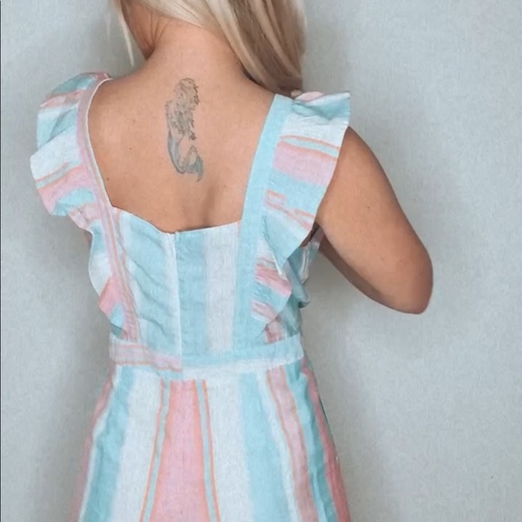 Vici Dolls Ruffle Pastel Striped Romper - Picture 8 of 13